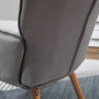 Fåtölj Retro Design Sammet Grå