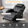Massagefåtölj - Avslappningsstol Svart Läder 82 x 97 x 110 cm