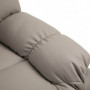 Massagefåtölj med Fotstöd, Lutningsfunktion Grå Läder 94 x 99 x 99 cm