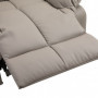 Massagefåtölj med Fotstöd, Lutningsfunktion Grå Läder 94 x 99 x 99 cm
