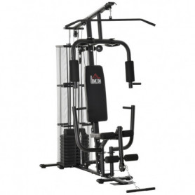 Multigym/kraftstation för hemmagym – 45 kg viktmagasin, lat pulldow...