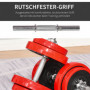2-in-1 Design Hantlar Set med Kort / Långstång,  4 x 1,25 kg + 4 x 2,5 kg Röd
