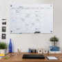 Whiteboard Månadsplanering 90×60 cm med 4 Markörer & Suddgummi (glas)