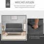 Loungesoffa 2-sits Grå Tyg 117 x 56,5 x 77 cm