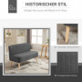 Loungesoffa 2-sits Ljusgrå Tyg 117 x 56,5 x 77 cm