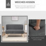 Loungesoffa 2-sits Ljusgrå Tyg 117 x 56,5 x 77 cm
