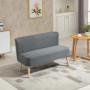Loungesoffa 2-sits Ljusgrå Tyg 117 x 56,5 x 77 cm