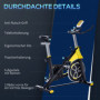 Motionscykel/spinningcykel – remdrift, 6 kg svänghjul, justerbart m...