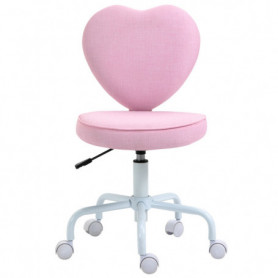Skrivbordsstol för Barn Rosa Hjärta – Höj-/Sänkbar, Maxkapacitet 12...