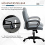 Ergonomisk Kontorsstol med Massagefunktion Grå Tyg