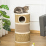 Katthus 3 nivåer med Kattsäng, Klösbräda - Brun