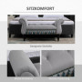 Stoppad Sängbänk Vintage Design 117 x 40 x 58 cm Ljusgrå Sammet