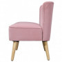 Soffa Retrodesign 2-sits Rosa Sammet, Träben 117 x 56,5 x 77 cm