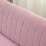 Soffa Retrodesign 2-sits Rosa Sammet, Träben 117 x 56,5 x 77 cm