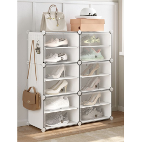 Kubförvaring Set x6 Stapelbara Skolådor - Transparent 32 x 124 x 94 cm