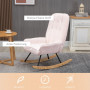 Gungstol Teddy Sherpafleece Modern Design Rosa