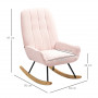 Gungstol Teddy Sherpafleece Modern Design Rosa