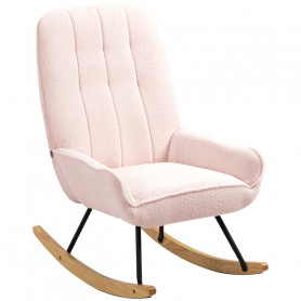 Gungstol Teddy Sherpafleece Modern Design Rosa