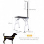 Trimbord Hund / Husdjursskötsel Bord Vikbar 81 x 48,5 x 80 cm Svart