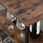 Barbord med 2 Barstolar, Sidohyllor Vintage Brun - Svart 109 x 60 x 100 cm