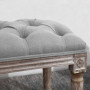 Klassisk Sängbänk med Träben och Linnetyg – 81 x 41 x 41 cm