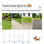 Hund Agility Set Training Kit med Väska Vit Blå