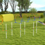 Hund Agility Set Training Kit med Väska Vit Blå
