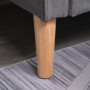 Soffa 2-sits med Förvaring Grå Tyg 117x 62 x 78 cm