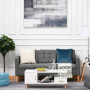 Soffa 3-sits med Förvaring Grå Tyg 166,5 x 62 x 82 cm
