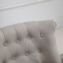 Relax Fåtölj - Matstol Vintage Lågrygg Linne Beige - Svart