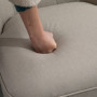 Relax Fåtölj - Matstol Vintage Lågrygg Linne Beige - Svart
