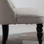 Relax Fåtölj - Matstol Vintage Lågrygg Linne Beige - Svart