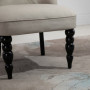 Relax Fåtölj - Matstol Vintage Lågrygg Linne Beige - Svart