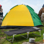 Hopfällbar Campingsäng med Kudde 183 x 66 x 33 cm Svart