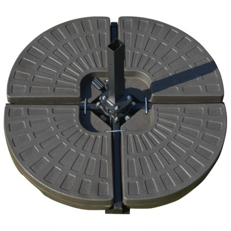 Parasollvikt 4-delat 100 x 100 x 10,5 cm Fyllas Vatten eller Sand