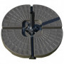 Parasollvikt 4-delat 100 x 100 x 10,5 cm Fyllas Vatten eller Sand