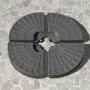 Parasollvikt 4-delat 100 x 100 x 10,5 cm Fyllas Vatten eller Sand