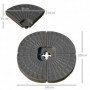 Parasollvikt 4-delat 100 x 100 x 10,5 cm Fyllas Vatten eller Sand