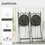 Ute Caféset 2 Stolar med Bord Mosaikdesign Metall