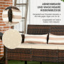 3-sits Trädgårdssoffa i Väderbeständig Polyrotting – 173 x 68 x 78 cm