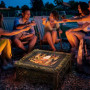 Eldstad Fyrkantigt med Grillgaller 76 x 76 x 47 cm Svart