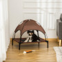 Husdjurssäng Utomhus med Tak 76 x 61 x 73 cm - 20 kg Brun