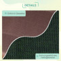Husdjurssäng Utomhus med Tak 76 x 61 x 73 cm - 20 kg Brun
