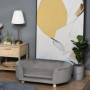 Husdjurssäng med Avtagbar Dyna 86 x 55 x 33 cm Ljusgrå