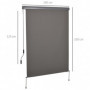 Vertikal Markis med Handvev Polyestertyg Grå 250 x 140 cm