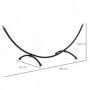 Hammock ram för Hängmatta 3 M Svart 300 x 90 x 100 cm