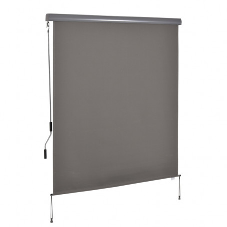 Vertikal Markis med Handvev Polyestertyg Grå 250 x 160 cm