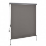 Vertikal Markis med Handvev Polyestertyg Grå 250 x 160 cm