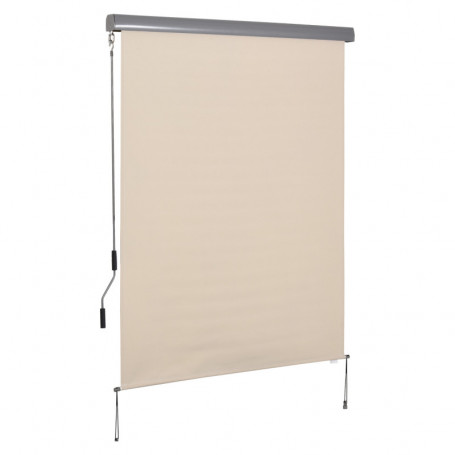 Vertikalmarkis - Vindskydd med Handvev 200 x 140 cm krämvit