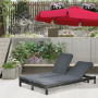 DuoLounge Solsäng – Justerbar 2-sits Grå 196 x 120 x 28 cm
